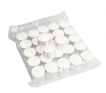 China 4hrs Best Price Shopping Paraffin Wax White Tea Light Candle