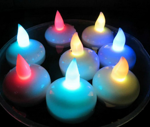Water Activated Yellow flameless votive Led Flicker Floating candle